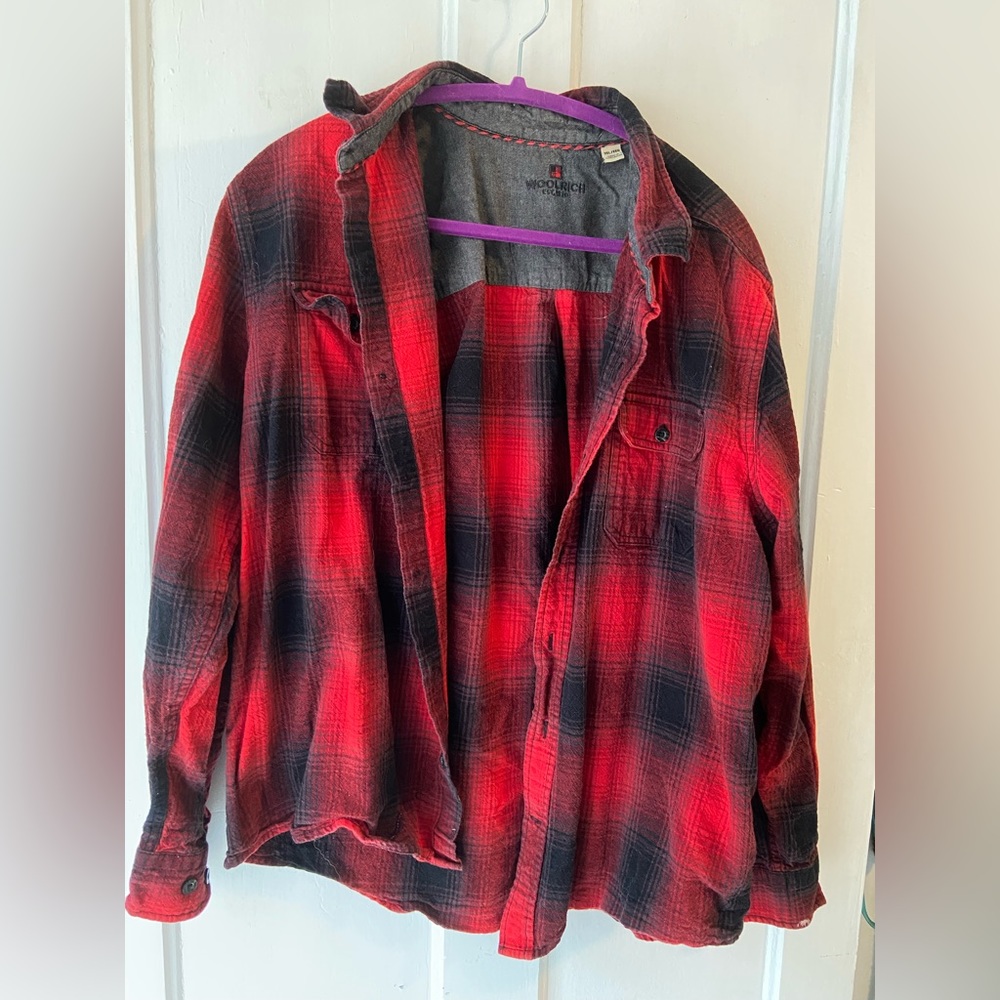 Woolrich flannel, classic red plaid